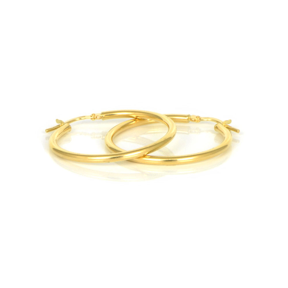 Pendientes aros oro amarillo 18 kts