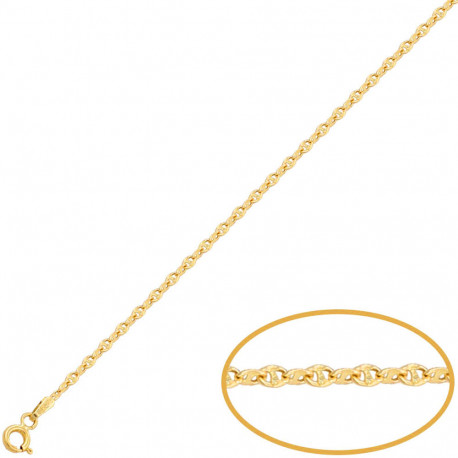 Cadena de oro 18 kts  semi maciza