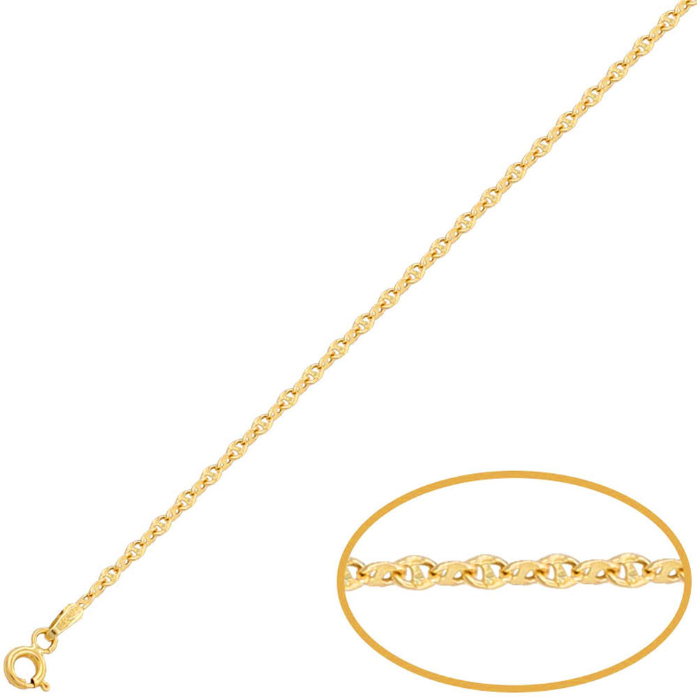 Cadena de oro 18 kts  semi maciza