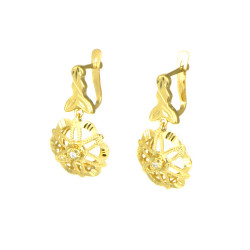 Pendientes cubana oro 18 kts largos