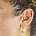Pendientes cubana oro 18 kts largos