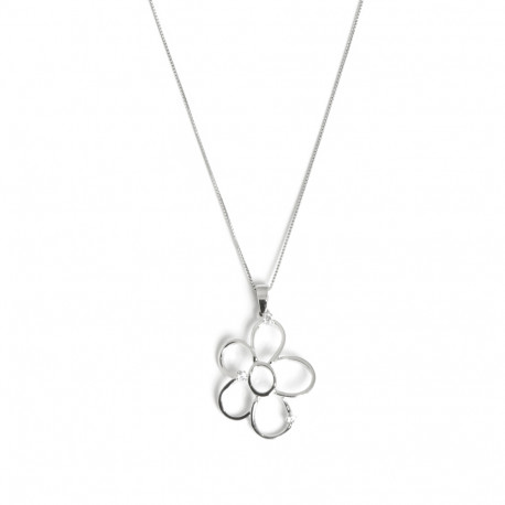 Gargantilla oro blanco 18kts margarita