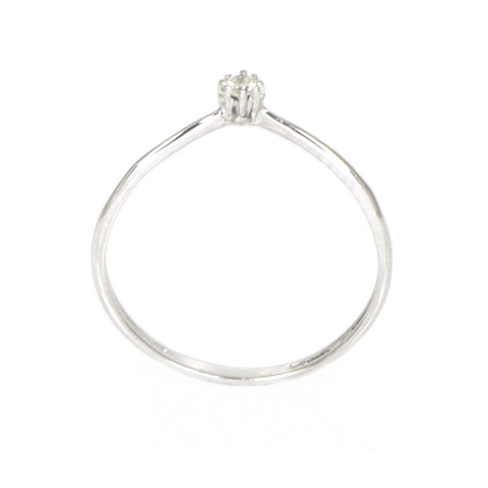 ANILLO ORO BLANCO 18 KTS CON DIAMANTE