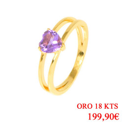 Anell d'or groc cor