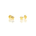 Pendientes oro 18 kts amarillo estrellas circonita