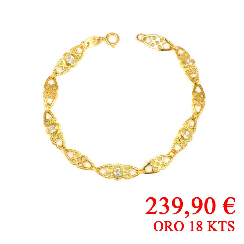 oro amarillo 18 kts circonitas