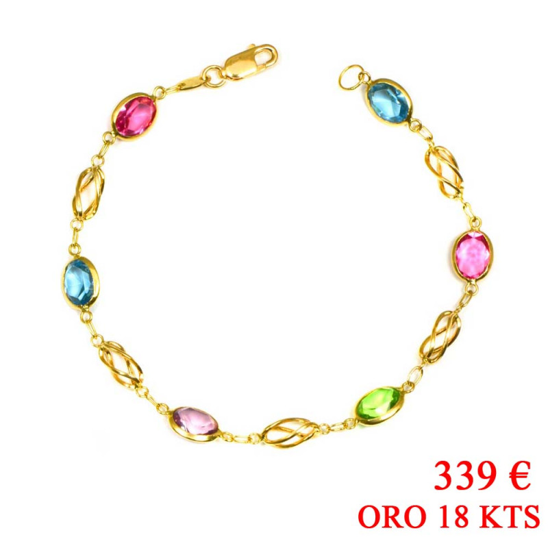 oro amarillo 18 kts piedras