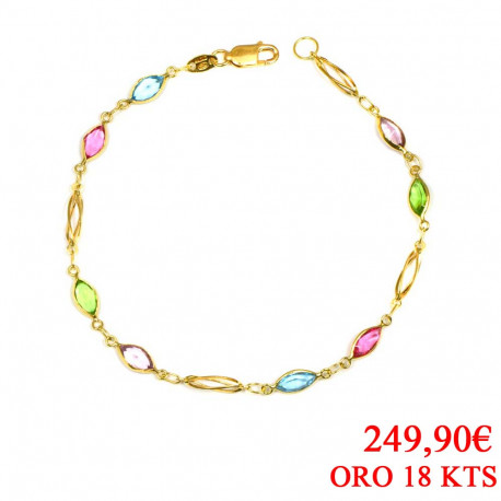 oro amarillo 18 kts piedras