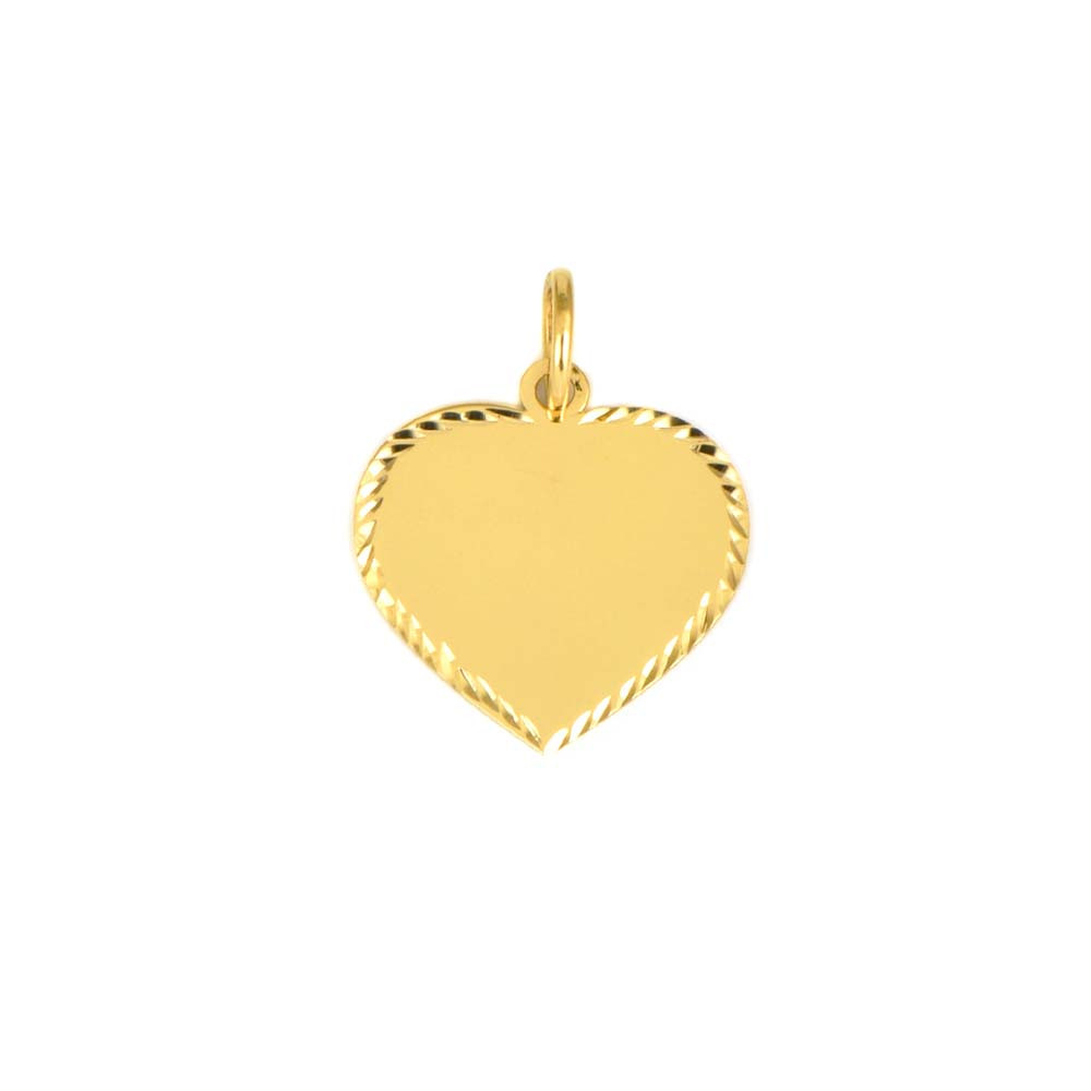 placa oro 18 klts corazón