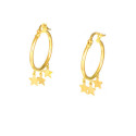 Pendientes oro  amarillo18 kts estrellas