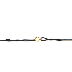 Collaret macramé d'or  18 KTS  flor