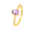 Anillo amatista oro 18 kilates