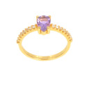 Anillo amatista oro 18 kilates