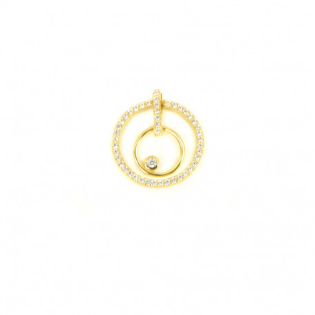Colgante círculos  oro 18 kts