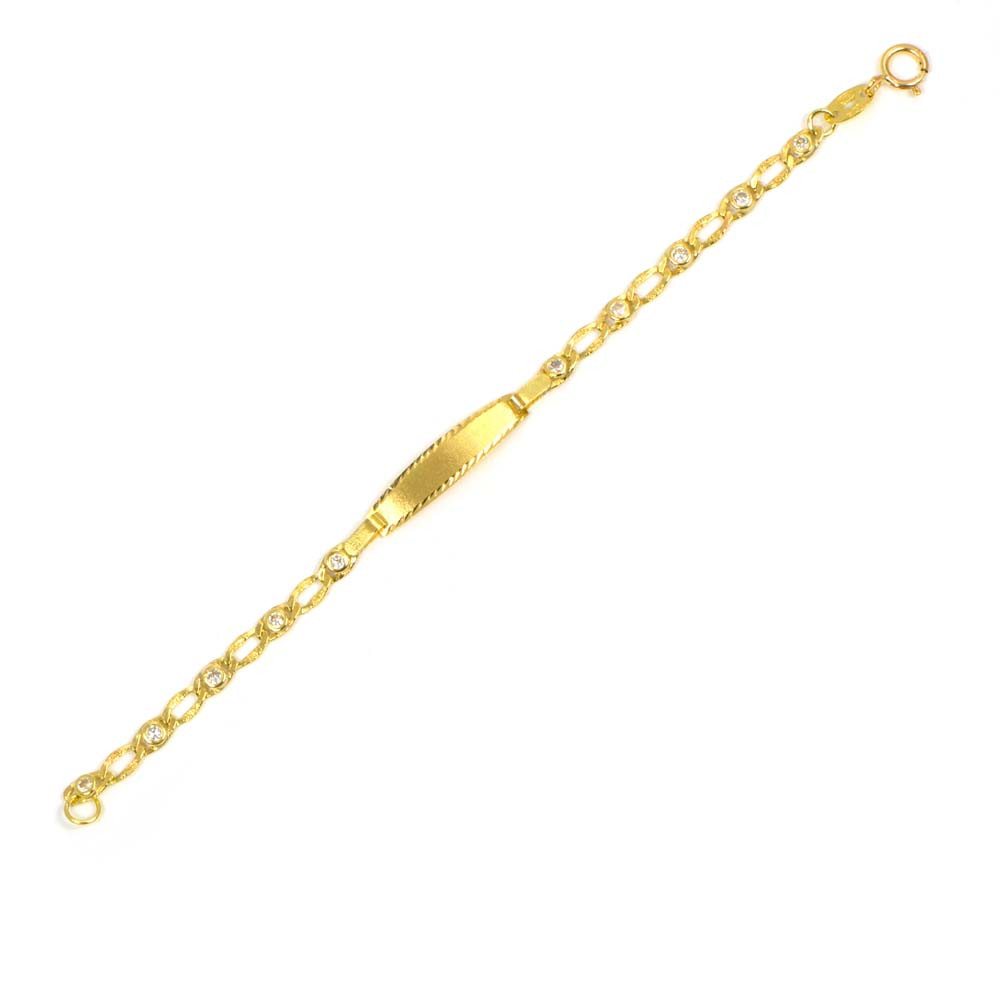 Pulsera para bebé oro 18 kts circonitas