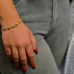 Pulsera oro 18 kts colgantes