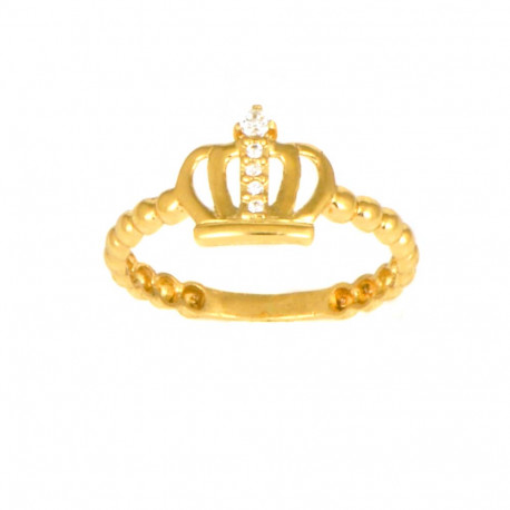 Anillo corona oro amarillo 18 kilates