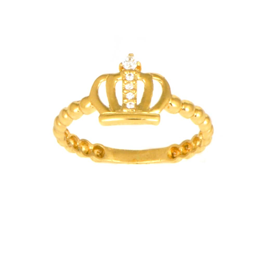 Anillo corona oro amarillo 18 kilates