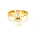 Anillo corona oro amarillo 18 kilates