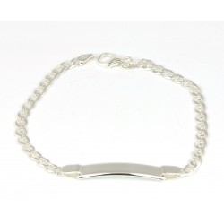 Pulsera de oro para bebé con placa