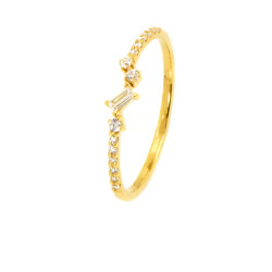 Anillo circonitas oro 18 kilates
