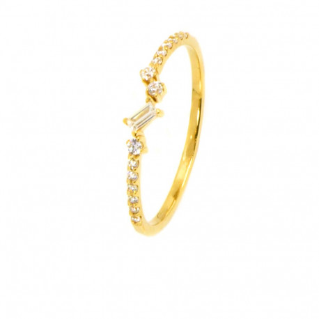 Anillo circonitas oro 18 kilates