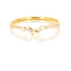 Anillo circonitas oro 18 kilates