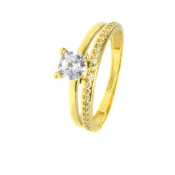 Anillo oro 18 kilates con circonitas