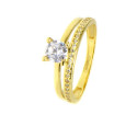 Anillo oro 18 kilates con circonitas