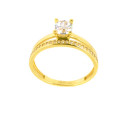 Anillo oro 18 kilates con circonitas