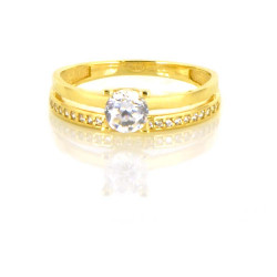 Anillo oro 18 kilates con circonitas