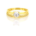 Anillo oro 18 kilates con circonitas