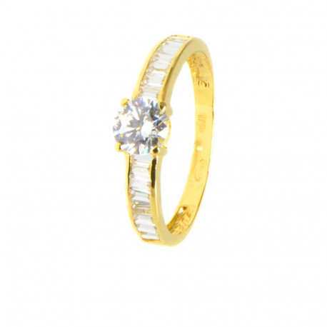 Anillo oro 18 kilates circonitas