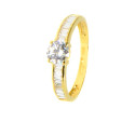 Anillo oro 18 kilates circonitas