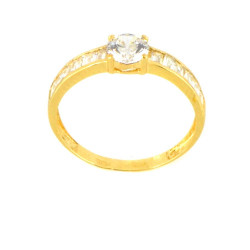 Anillo oro 18 kilates circonitas