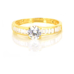 Anillo oro 18 kilates circonitas