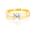 Anillo oro 18 kilates circonitas