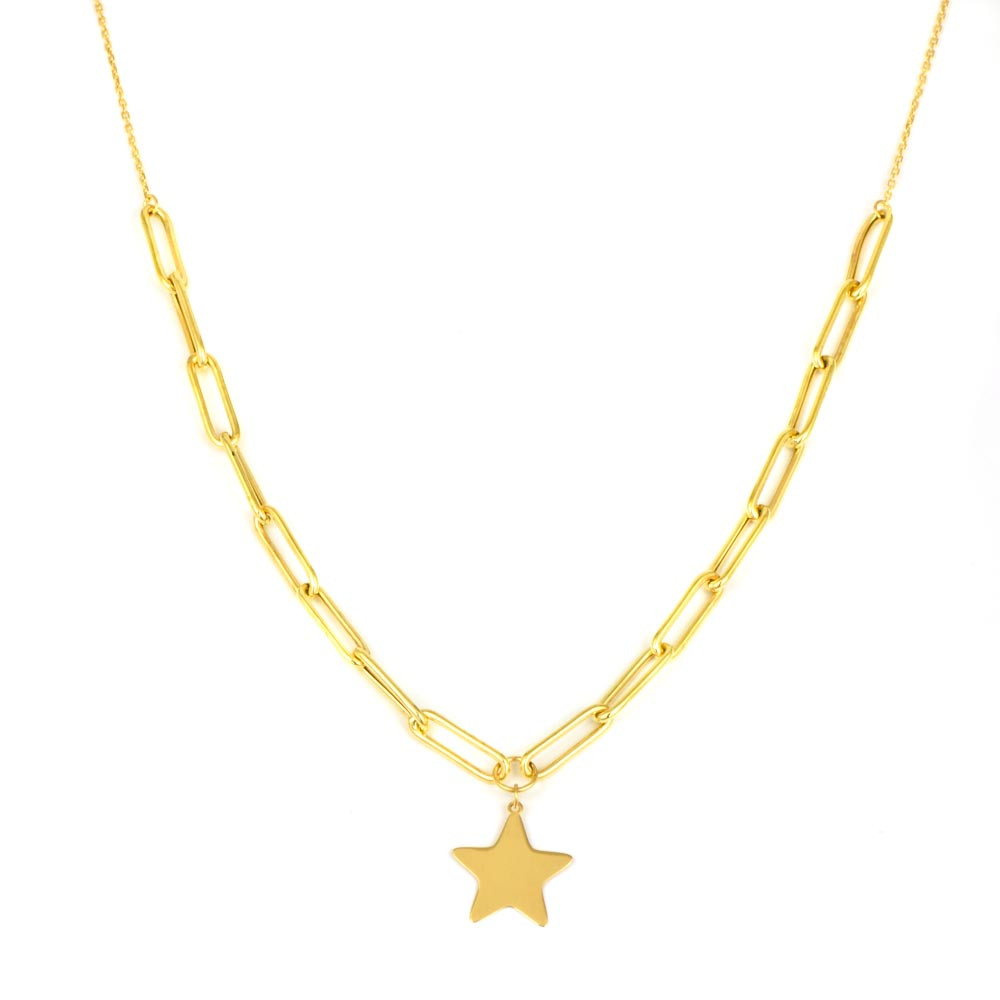 Collaret d'or groc 18 KTS amb esrella