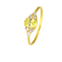 Anillo oro 18 kilates citrino