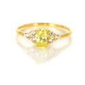 Anillo oro 18 kilates citrino