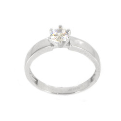 Anillo oro blanco 18 kilates circonita