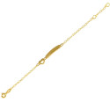 Pulsera para bebé oro 18 kts corazón