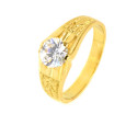 Anillo hombre oro  18 kilates  solitario