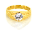 Anillo hombre oro  18 kilates  solitario