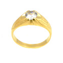 Anillo hombre oro  18 kilates  solitario