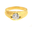 Anillo hombre oro  18 kilates  solitario