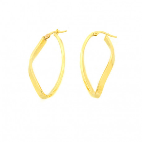 Pendientes oro amarillo 18 kts aro