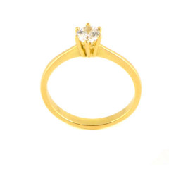 Anillo oro 18 kilates circonita