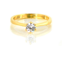 Anillo oro 18 kilates circonita