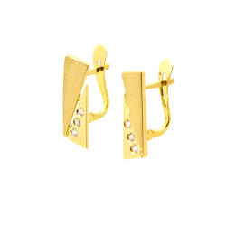 Pendientes oro18 Kts con circonitas